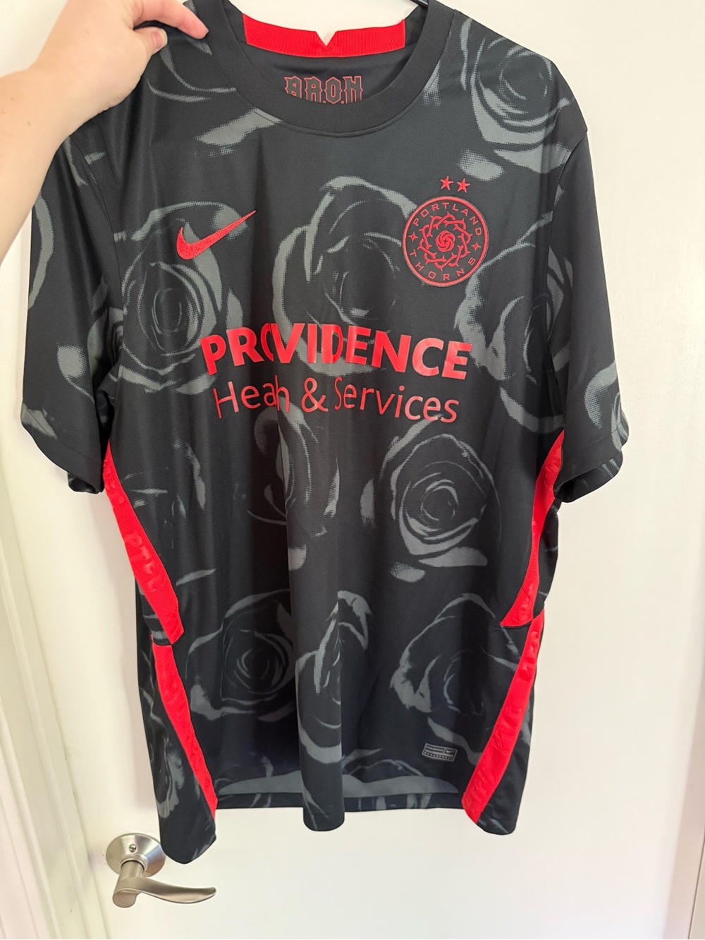 Nike Portland Thorns Black & Red Men's Soccer Jersey